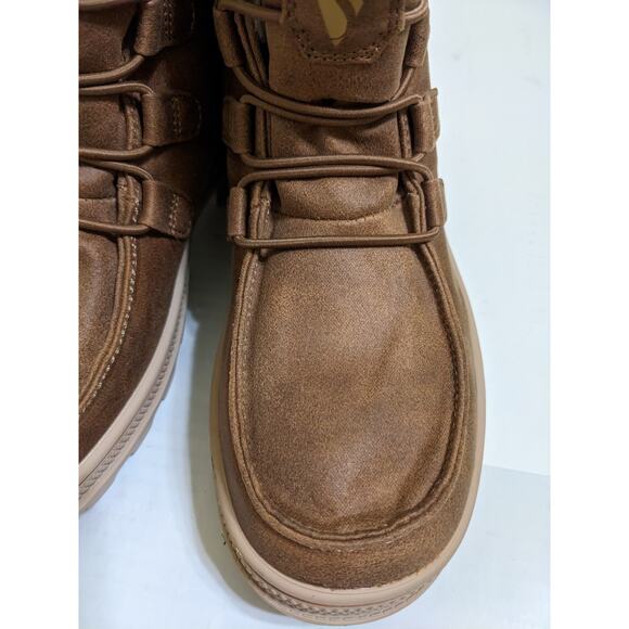 Skechers Boots Womens 5.5 5 1/2 Roadies Cozy Snow Brown Lace Up Faux Fur 155208 - Picture 4 of 10